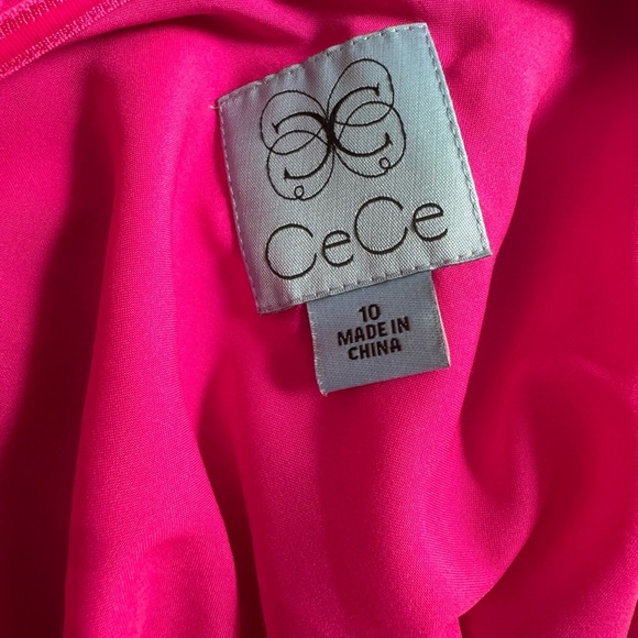 CECE hot pink asymmetrical dress size 10 - Picture 3 of 4